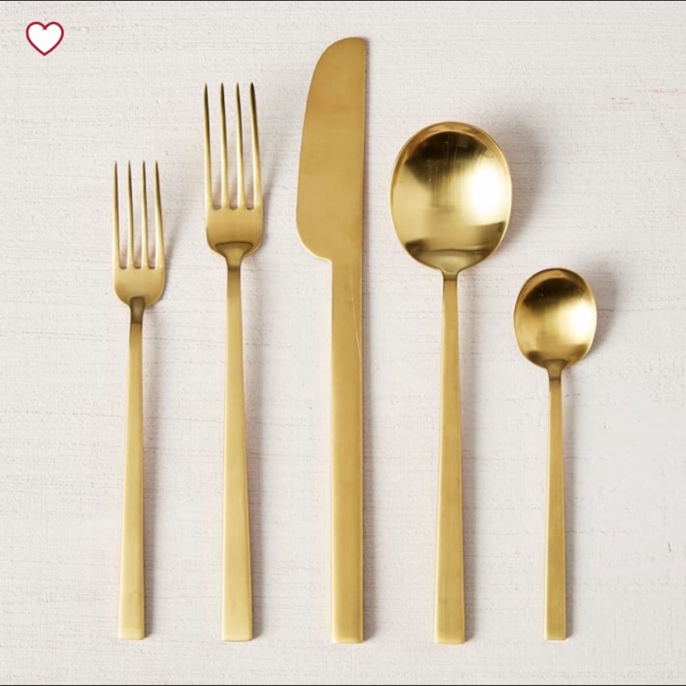 4 sets West Elm Flatware Gold 👑